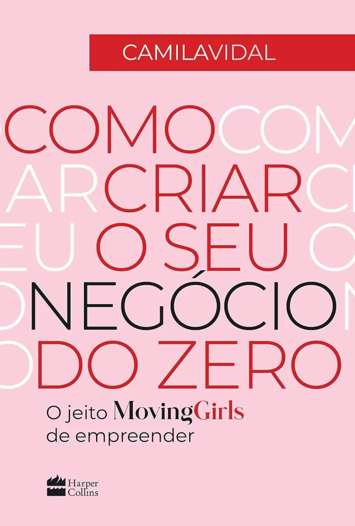 Capa do livro "Como criar o seu negócio do zero" de Camila Vidal, com uma pessoa em frente a um caminho com bifurcação e montanhas, simbolizando as decisões e a jornada do empreendedorismo.