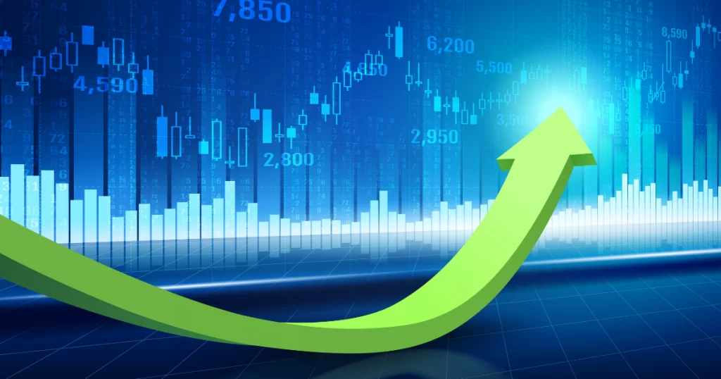Infográfico sobre os três principais tipos de gráficos na análise técnica: Gráfico de Linha, Gráfico de Barras e Gráfico de Candlestick, mostrando suas características visuais e as informações que cada um representa.