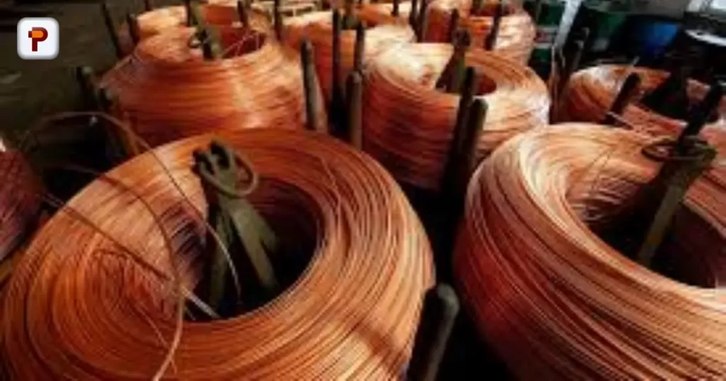 Bobinas de fios de cobre refinado produzidos pela Paranapanema (PMAM3) em recuperação judicial